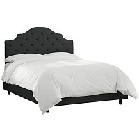 кровать двуспальная 160х200 черная с каретной стяжкой henley tufted black в Армавире
