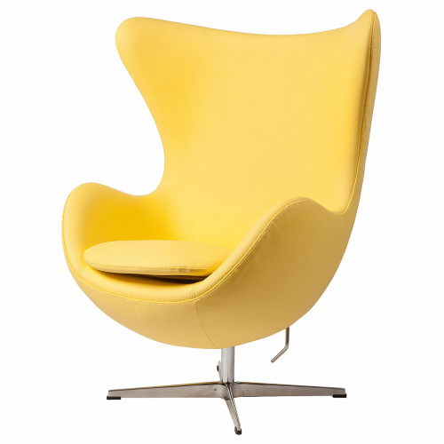 кресло egg chair кожа желтое в Армавире