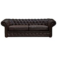 диван gd-pjs06603-pj340 трехместный прямой темно-коричневый в Армавире