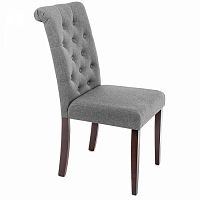 стул деревянный amelia dark walnut / fabric grey в Армавире