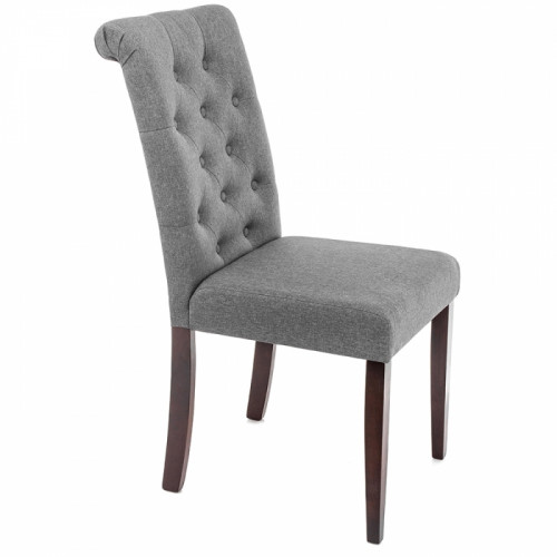 стул деревянный amelia dark walnut / fabric grey в Армавире