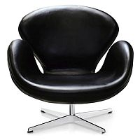 кресло swan chair черное в Армавире