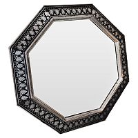 зеркало восьмиугольное черное с орнаментом silver ornaments в Армавире