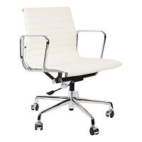 кресло eames style с регулируемой высотой белая кожа в Армавире