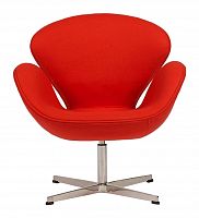 кресло swan chair кашемир красное в Армавире
