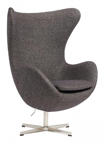 кресло egg chair кашемир серое в Армавире