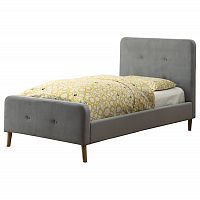 кровать button tufted flannelette gray 140х200 в Армавире