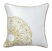 подушка с золотыми цветами flower weaving white в Армавире