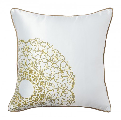 подушка с золотыми цветами flower weaving white в Армавире