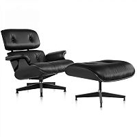 кресло eames style lounge chair черное в Армавире