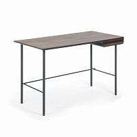 стол mahon desk ореховый шпон, mdf матовый графит в Армавире