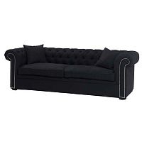 диван black linen прямой черный в Армавире