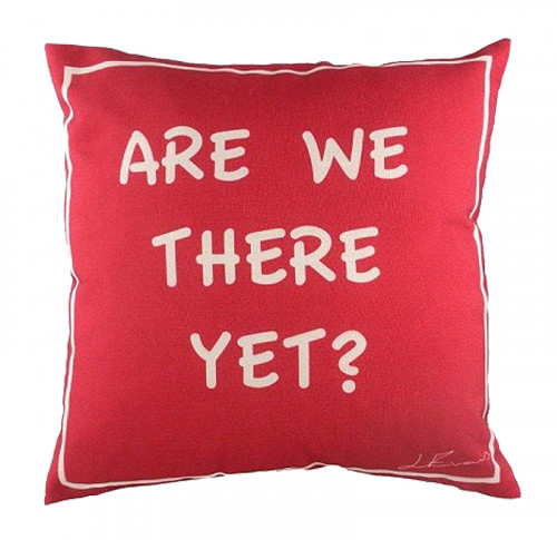 подушка с надписью are we there yet? в Армавире