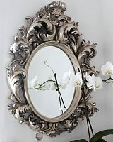 зеркало настенное в резном серебряном багете овьедо florentine silver в Армавире
