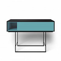 консоль с ящиками на металлических ножках голубая quadro new в Армавире