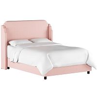 кровать двуспальная с мягкой спинкой 180х200 розовая aurora wingback blush в Армавире