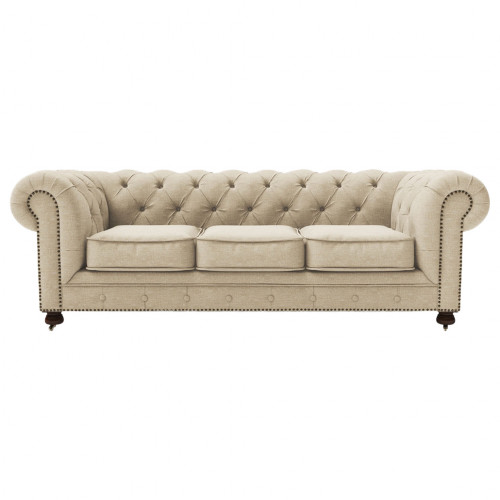 диван chesterfield lux трехместный прямой кремовый в Армавире