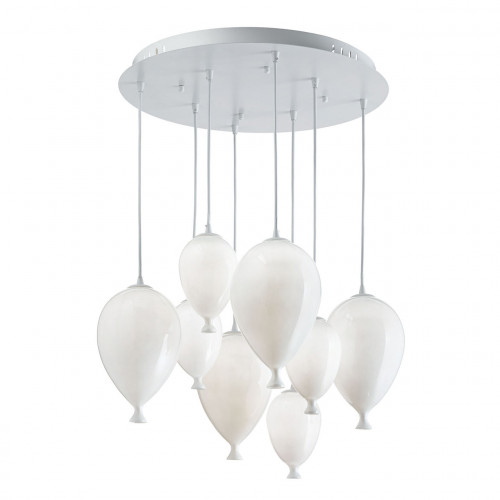 подвесная люстра ideal lux clown sp8 bianco в Армавире