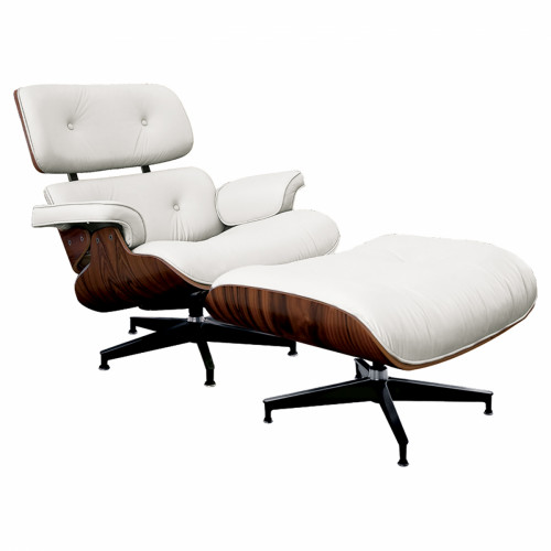 кресло lounge chair & ottoman белое в Армавире