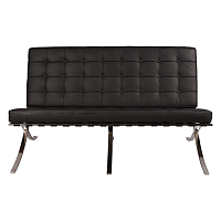 диван barcelona style loveseat sofa прямой черный в Армавире