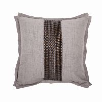 декоративная подушка handwork exclusive квадратная светло-серая в Армавире