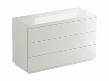 комод kristal 3 ящика белый глянец в Армавире