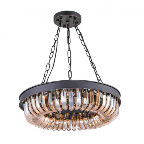 люстра terra black amber d50 черная, стекло янтарного цвета в Армавире