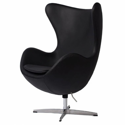 кресло egg chair кожа черное в Армавире