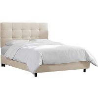 кровать двуспальная с мягкой спинкой 160х200 белая alice tufted talc в Армавире