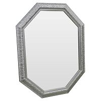 зеркало серебряное восьмиугольное вытянутое с декором silver luxury в Армавире