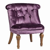 кресло sophie tufted slipper chair микровелюр фиолетовое в Армавире