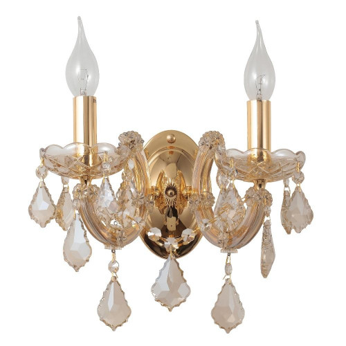 бра crystal lux ines ap2 gold/amber в Армавире