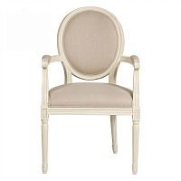 кресло vintage french round молочный/кремовый лен в Армавире