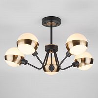 потолочная люстра eurosvet jasper 70093/5 черная белая в Армавире