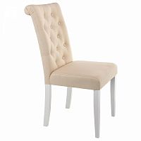 стул деревянный amelia white / fabric cream в Армавире