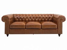 диван chester classic трехместный прямой светло-коричневый в Армавире
