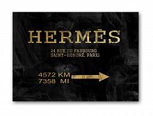 постер hermes без рамки, черный, а4 в Армавире