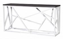 консоль geometric 180x50x90 хром, темно-коричневая столешница в Армавире