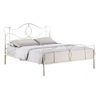 кованая двуспальная кровать 160х200 белая lili в Армавире