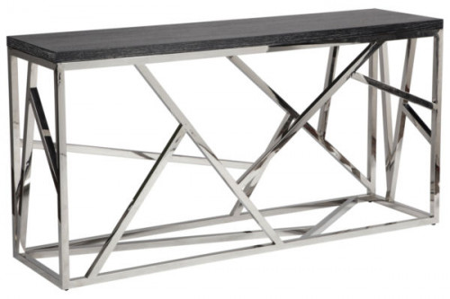 консоль geometric 180x50x90 металл, черная столешница в Армавире
