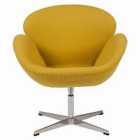 кресло swan chair желтое в Армавире