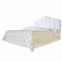 кровать двуспальная 160х200 белая из экокожи palace в Армавире
