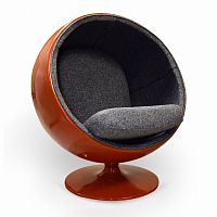 кресло ball chair оранжево-черное в Армавире