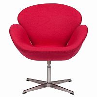 кресло swan chair шерсть красное в Армавире
