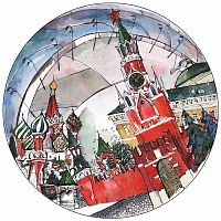 тарелка сувенирная спасская башня в Армавире