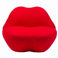 кресло губы heller kiss красный кашемир в Армавире