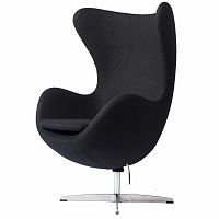 кресло egg chair кашемир черное в Армавире