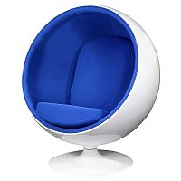 кресло eero ball chair синее с белым в Армавире