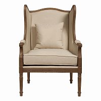 кресло мягкое с ушами бежевое cameron armchair в Армавире