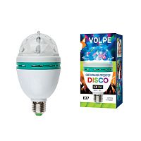 светодиодный светильник-проектор (09839) volpe disko uli-q301 03w/rgb/e27 white в Армавире